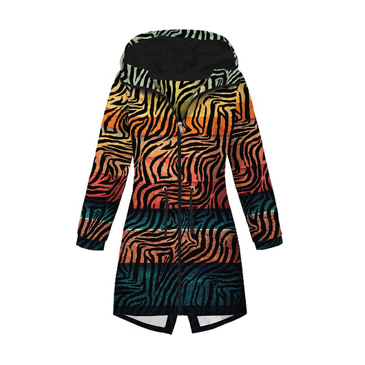 kurtki damskie Kurtka parka damska - ZEBRA