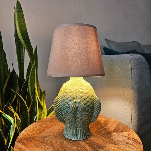 lampy stołowe Lampa ceramiczna Ryba