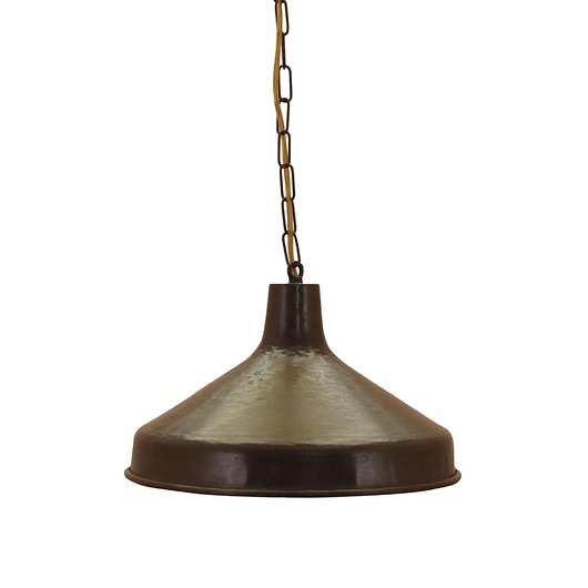 lampy wiszące Mosiężna lampa wisząca z Danii, styl industrialny, lata 60.