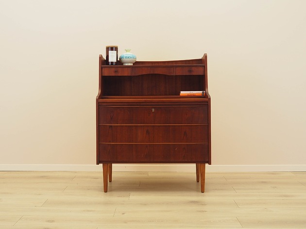 biurka Sekretarzyk tekowy, duński design, lata 70, produkcja: Dania