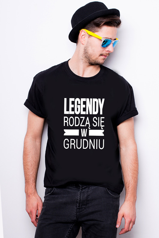 T-shirt męski - legendy rodzą się w grudniu AllbagAllprints