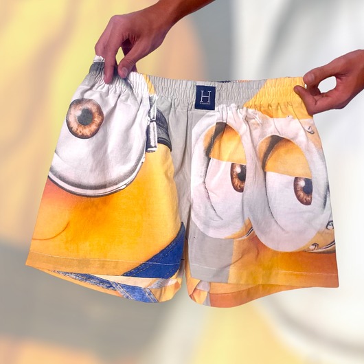 spodnie męskie Spodenki unisex do spania bokserki drugie życie MINIONKI