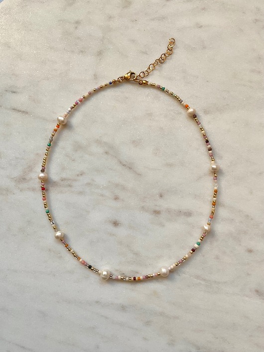 chokery Krótki choker Mix&Match perła