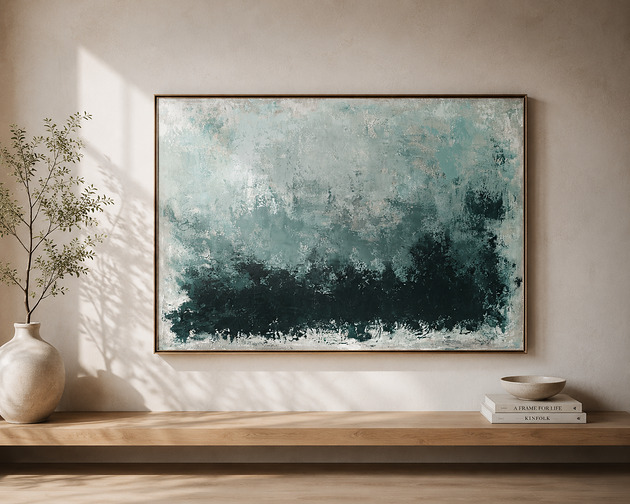 obrazy SPOKÓJ NATURY Abstrakcyjny obraz ręcznie malowany, 100x70 cm