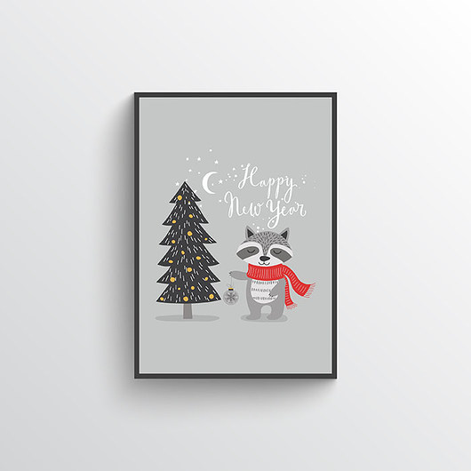 plakat. szop (format A3) Love Life and Forest