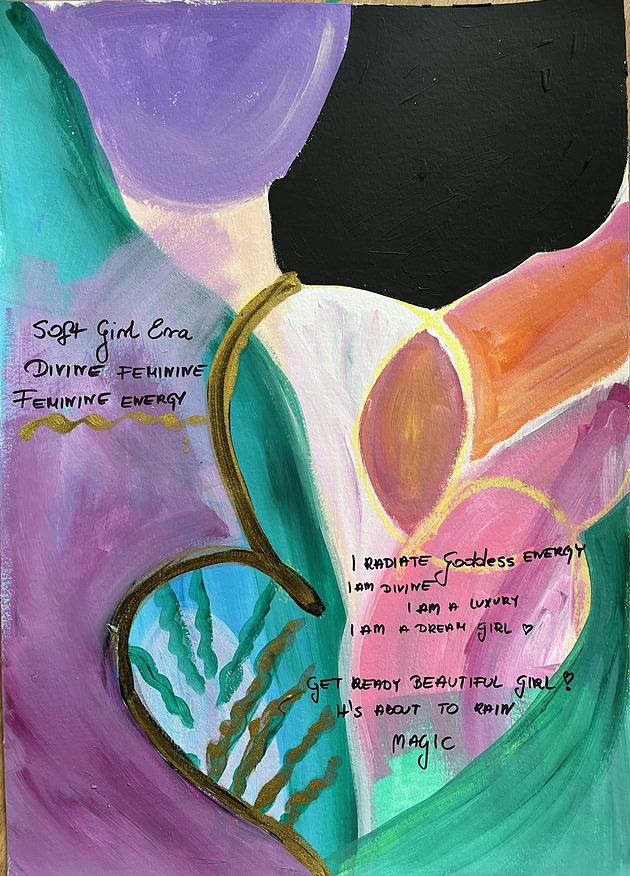 plakaty Ręcznie malowany plakat  Soft Girl Era