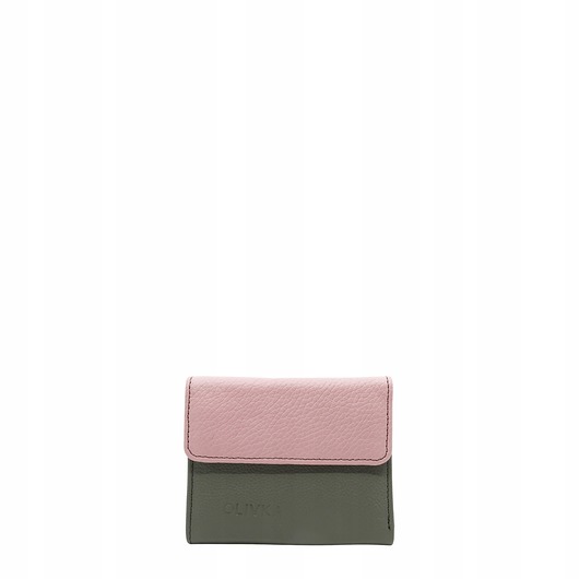 portfele damskie Portfel damski skórzany miejsce na bilon zdjęcie przegródki OLIVKA