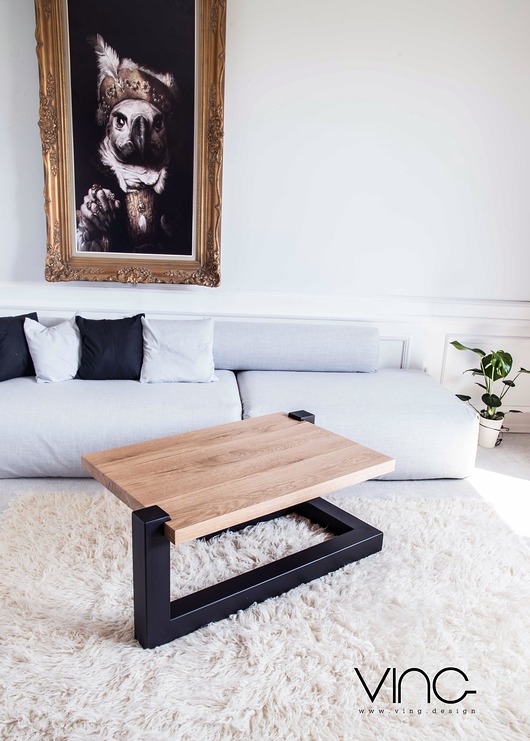 stoliki kawowe Stolik kawowy lity dębowy Drewno Design Loft Dąb