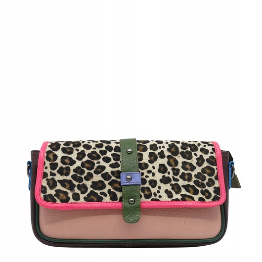 torby na ramię Torebka damska skóra naturalna klapka wzór piękna unikatowa