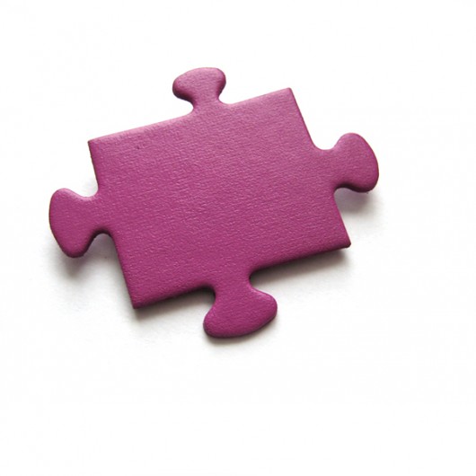 fuksja puzzel  felt label