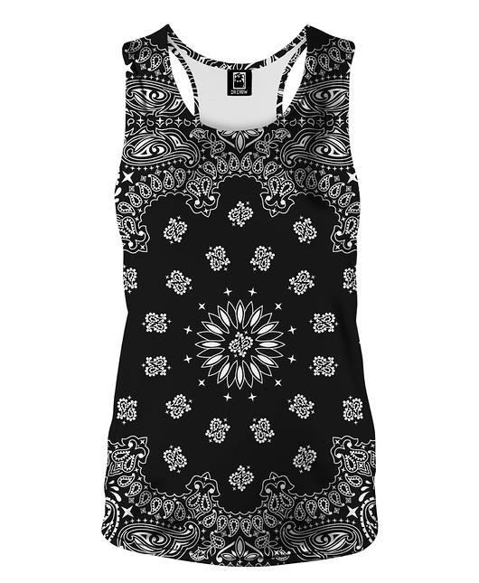 topy damskie DR.CROW Bokserka Damska Bandana-Black