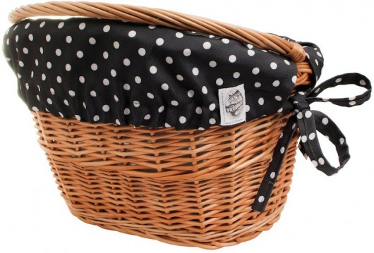 akcesoria do roweru Wiklinowy kosz na rower miejski