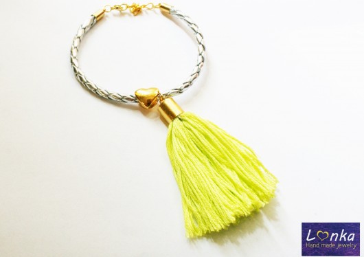 Lonka Jewelry bransoletka /rzemien/fredzle/serce Lonka Jewelry