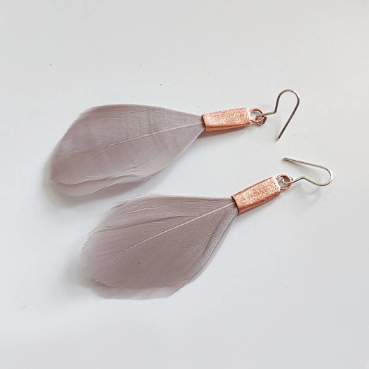 kolczyki z piórami PIÓRKO kolczyki