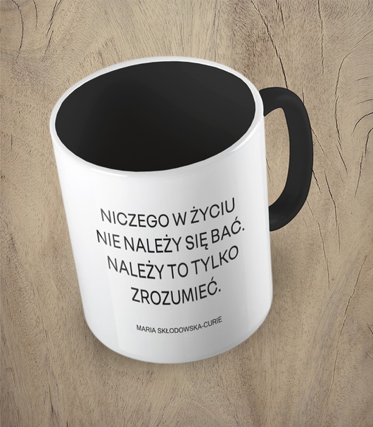 kubki Kolorowy kubek z hasłem NIE NALEŻY SIĘ BAĆ - mix kolorów