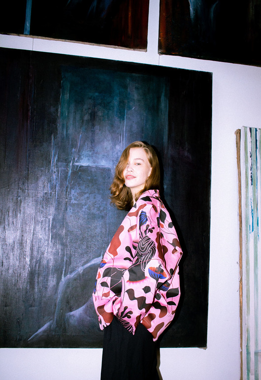 marynarki damskie Dwustronne kimono Marsala