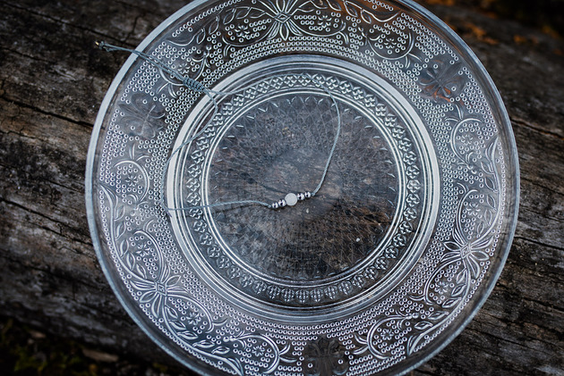 Bransoletka Sznurkowa Kamień Księżycowy Hematyt w hand works