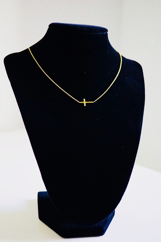 Pozłacany naszyjnik z krzyżykiem srebro 925 VENA Jewellery