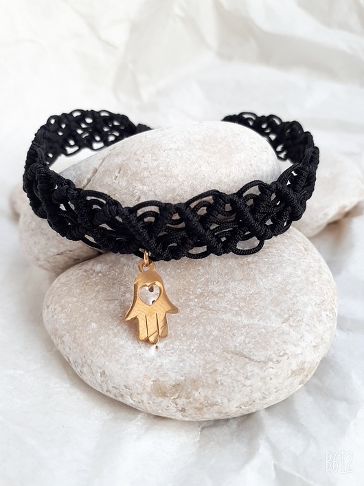 Bransoletka - Makrama - Hamsa KYANE