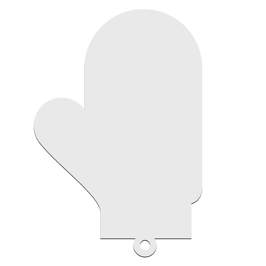 ozdoby choinkowe Ozdoby Choinkowe Bombki Białe Rękawice MDF 10cm Dekoracje Święta DIY 10 szt