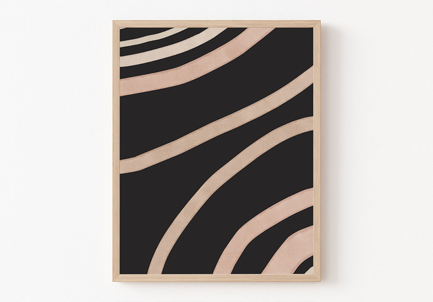 plakaty Plakat modern, abstrakcja paski, boho plakat