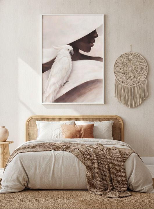 plakaty Plakat Woman & parrot