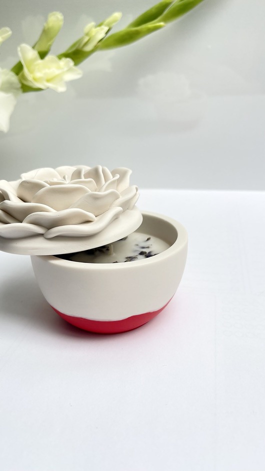 pojemniki na biżuterię Szkatułka Rose / 8 cm / z wkładem świecy gratis