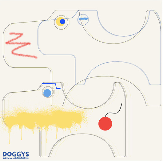 obrazy i plakaty do pokoju dziecięcego Doggy - kolorowanka , malowanka na płótnie , ZAKROPKUJ , ZAKRESKUJ , ...