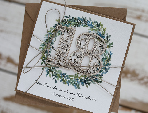 kartki scrapbooking Kartka na 18 urodziny, osiemnastka dla chłopaka