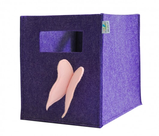 Pudełko filcowe ACUMI-BOX z Motylem (fioletowe) ACUMIBABY