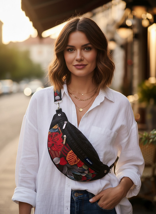 torebki różne Nerka M Tropical garden + miniportfelik gratis