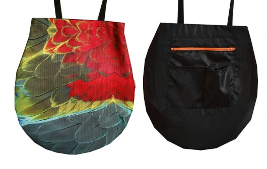 Nowa XXXL pierzasta torba z zamkiem i podszewką AT design