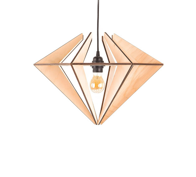 Lampa do salonu z drewna SKANDYNAWSKA kuchni LED smxdsgn