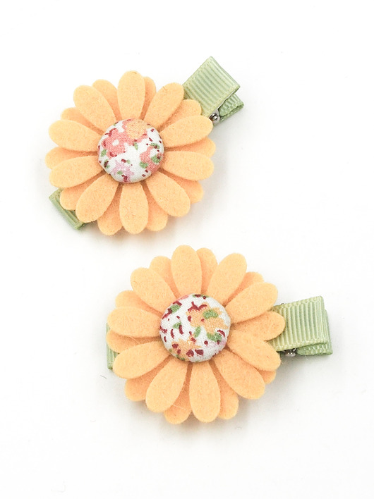 ozdoby do włosów dla dzieci Spinki do włosów żółte kwiatki Adele
