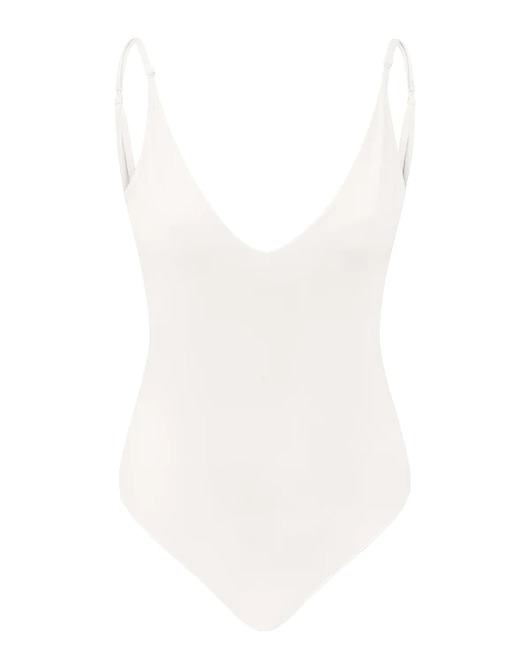 body damskie Body TOP SOFT V-NECKecru