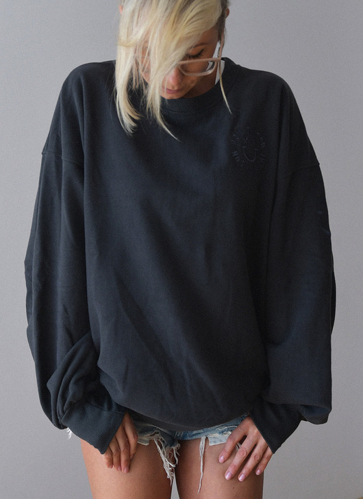 bluza bez kaptura damska Bluza Puffy Antracyt