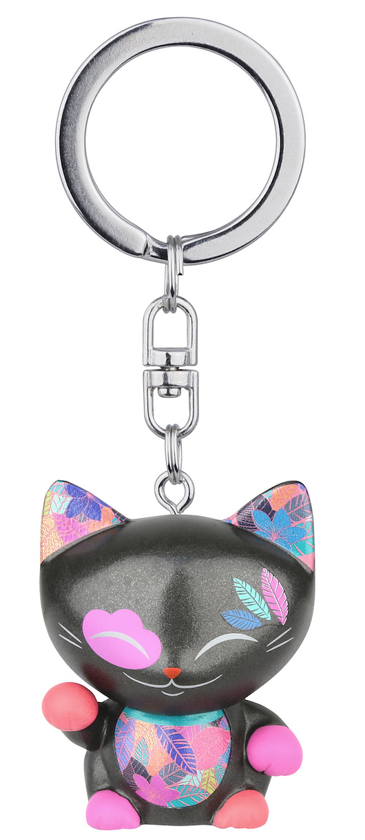 Brelok mani lucky cat czarny . KIMMIDOLL POLAND