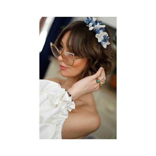 opaski do włosów Opaska  z jedwabiu