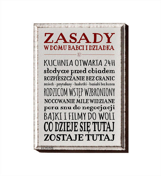 napisy dekoracyjne i tabliczki Tabliczka dla babci i dziadka