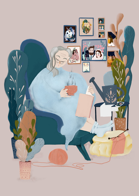 grafiki i ilustracje Babcia