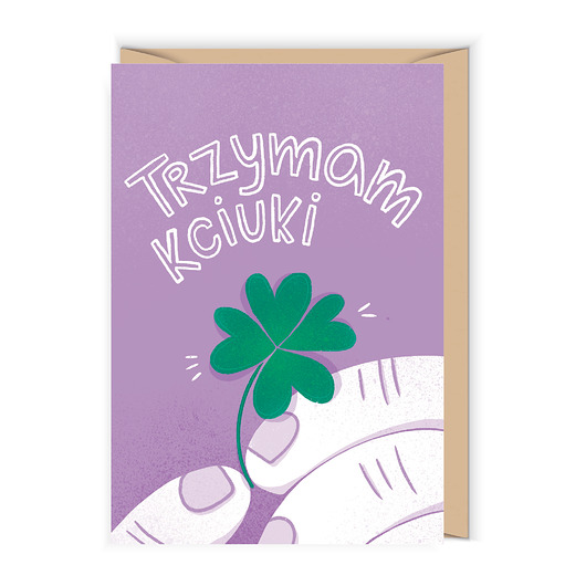 kartki okolicznościowe - wydruki Kartka Trzymam kciuki