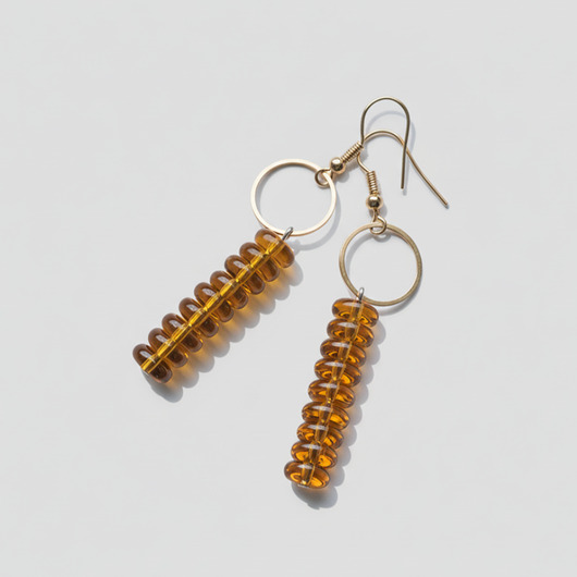 kolczyki szklane Minimalistyczne kolczyki ze szklanymi koralikami