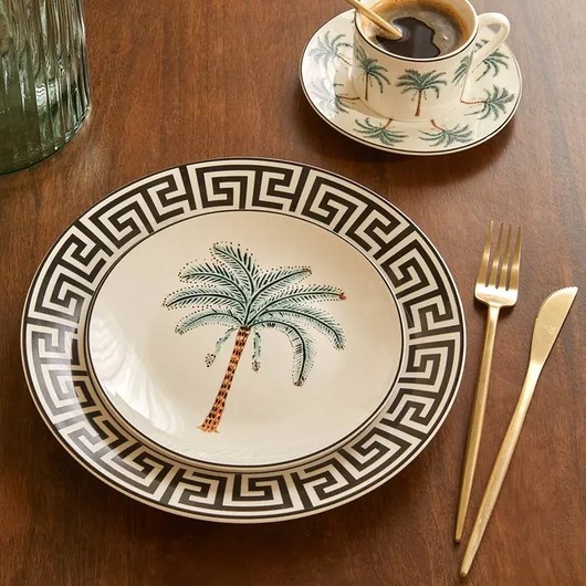 patery i talerze Komplet 6 porcelanowych talerzy obiadowych Reso, 27 cm