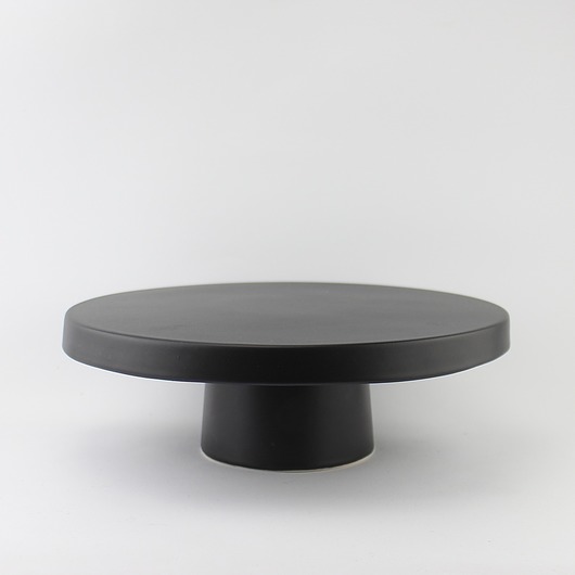 patery i talerze Czarna patera na ciasto duża