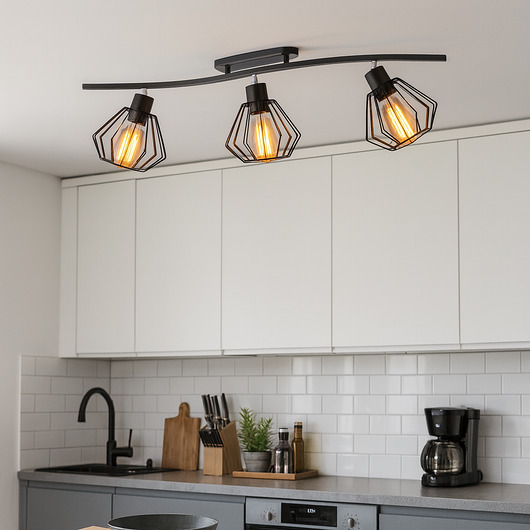 plafony Lampa wisząca 3-punktowa z regulacją kąta padania światła RYGA LOFT