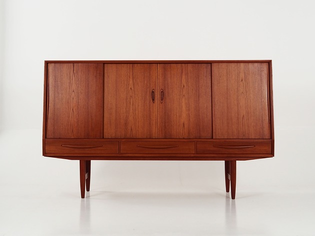 komody Highboard tekowy, duński design, lata 70, produkcja: Dania