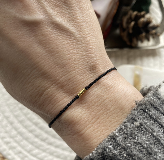 bransoletki z kamieni naturalnych Minimalistyczna  bransoletka na sznurku