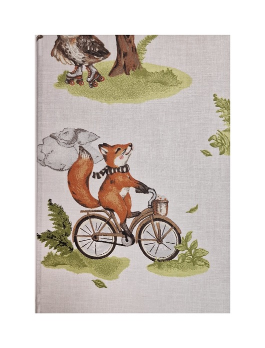 notatniki i albumy Notes Szkicownik Lisek na dwóch kółkach 24x17 cm 200 stron ecru
