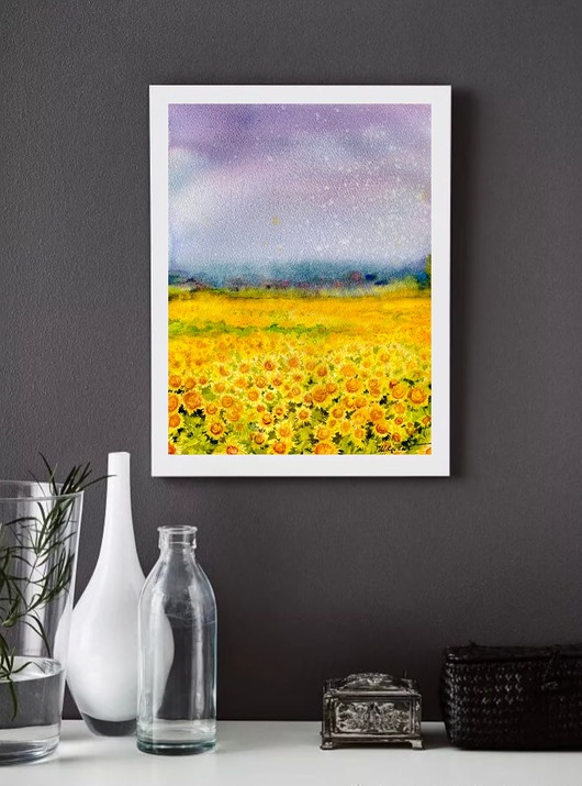 obrazy "Słoneczniki" 30*40 cm/ akwarela