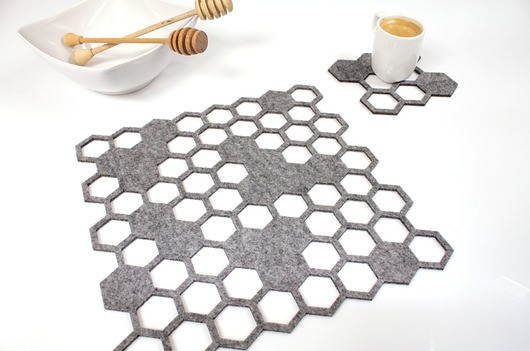 Serwetki filcowe honeycomb 4 szt. Filcocuda